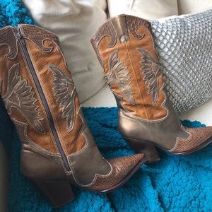 PARA RAIO Leather Western Cowgirl Boots SIZE 10 M
